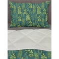 thumbnail image 3 of Botanical Comforter & Sham Bedding Set, Waking Nature Pattern with Abstract Branches and Leaves, 3 pcs Duvet Set Microfiber Filling Quilt, 5 Sizes, Teal Dark Seafoam, by Ambesonne, 3 of 4