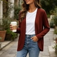 thumbnail image 5 of yillto Womens Cardigan Lightweight Soft Open Front Long Sleeve Casual Cardigans Coat with Pockets, 5 of 7