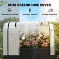 thumbnail image 3 of Outsunny Galvanised Raised Garden Bed with Greenhouse Cover, Metal Elevated Garden Bed with Bed Liner and Bottom Shelf, Black, 3 of 9