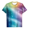 thumbnail image 3 of UPPADA T-Shirts d'Été pour Femmes à Imprimé Graphique, Col Ras du Cou, Décontractés, Manches Courtes, Coupe Ample, Chandails à Enfiler, Hauts Mode pour Vacances à la Plage, Blouses Multicolores, L, 3 of 4