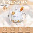 thumbnail image 2 of Taza de cerámica de 400ml, bonita cuchara de zanahoria, taza de agua, taza de negocios para parejas de estudiantes masculinos y femeninos, 2 of 6