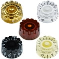 thumbnail image 4 of MERIGLARE 4PCS Notched Edge Knurled Guitar Volume Knob Potentiometer for Electric Guitar Dark Brown, 4 of 4