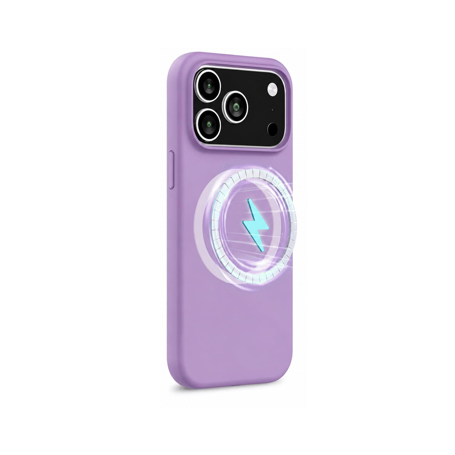 Ultra Slim Silicone Cover with Wireless Charging Support for iPhone 17 Pro Max - Lilac