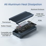 ACASIS 40Gbps M.2 NVMe SSD Enclosure for Thunderbolt 4/3/USB4, with Tool-Free Installation, Aluminum Heat Sink & Noiseless Design, Supports 2280-2230 SSDs for M1/M2 Pro/Max.