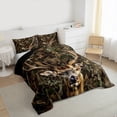 thumbnail image 3 of Homewish Animal Deer Full Size Comforter Sets 3-Piece for Female Men Adults,Tree Branches Bedding Comforter Set,Jungle Woodland Wildlife Lightweight Bedding Sets,Lightweight Room Decor,Reversible, 3 of 8