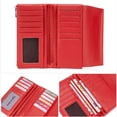 thumbnail image 3 of TAZAG pebbled RFID anti-theft brush three-fold long wallet fashionable large capacity soft leather women's clutch bag, 3 of 8