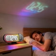 thumbnail image 2 of Digital Clock Colorful Soft Lighting Warning Approaches Clear Time Projection ABS Substance Easy Arrange, 2 of 9