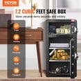 thumbnail image 2 of VEVOR Double Doors 7.2 cu.ft Safe Box with Key Lock & Password,Safe Lock Box with Fireproof Bag,Key Rack,LED Light and 2 Height Adjustable and Removable Divider for Money,Jewelry and Valuables,Black, 2 of 9