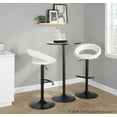 thumbnail image 2 of Posh Adjustable Bar Stools Set of 2, Bar Height Stools, Char Chairs, Barstool Set of 2, Black and Gold Bar Stools, White and Gold Bar Stools Set of 2 (Black Metal, White), 2 of 6
