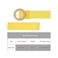 thumbnail image 4 of INSPIRE CHIC Women's Cotton and Linen Style Plastic Straw Braided Belt Circle Buckle for Dresses 96x5cm/37.8x2.0" Yellow, 4 of 6