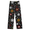 thumbnail image 5 of VBTAPA Christmas Pajamas for Women 2 Piece Long Sleeve Pj Sets Funny 3D Printed Button Down Shirts and Pants Matching Lounge Set Xmas Holiday Sleepwear Black and Friday DealsMulticolor XXL, 5 of 6