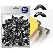 50 Pack Gunmetal Rounded Corners - Protect Corners and Decorate Your Book, for Scrapbook, Notebook, Photobook and More