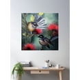 thumbnail image 2 of Fantails Poster Wall Art, Modern Wall Decor For Living Room Bedroom, 30x30 UNFRAMED, 2 of 3