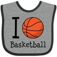 thumbnail image 3 of Inktastic I Heart Basketball Boys or Girls Baby Bib, 3 of 4