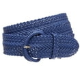 thumbnail image 2 of 2 Inch Wide Hand Made Soft Metallic Woven Braided Round Belt, 2 of 2