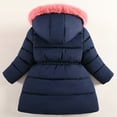 thumbnail image 6 of KAUOD Girls Bow Hooded Puffer Coats Winter Padded Parka Windproof Jackets Kids Toddler Cute Warm Zip up Down Outwear, 6 of 7