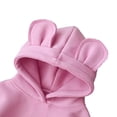 thumbnail image 5 of SUXIAN Childrens Solid Color Hooded Sweatshirt with 3D Ears for Toddler Casual Age -3T Pink 18-24 Months, 5 of 5