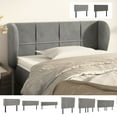 thumbnail image 3 of vidaXL Headboard with Ears Dark Gray 57.9"x9.1"x30.7"/34.6" Velvet, 3 of 34