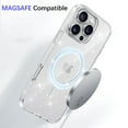 thumbnail image 5 of ELEHOLD Magnetic Case For iPhone 14 Pro Max Glitter Sparking Clear Shockproof Rugged Cover, Anti-Yellowing, MagSafe Compatible, Slim & Lightweight - Pink, 5 of 10