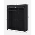 thumbnail image 6 of SONGMICS Closet Wardrobe, Portable Closet for Bedroom, Clothes Rail with Non-Woven Fabric Cover, Clothes Storage Organizer, 55.1 x 16.9 x 68.5 Inches, Black, 6 of 7