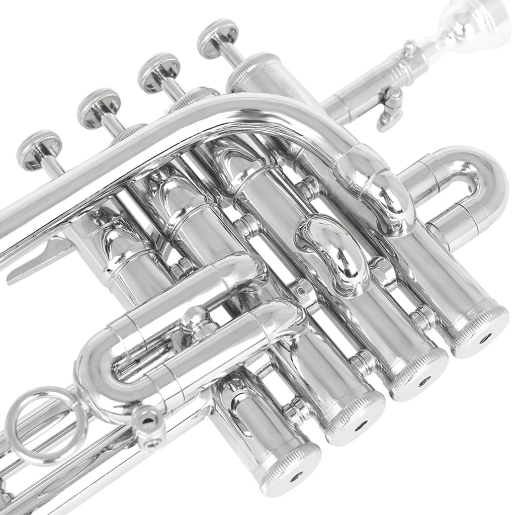 Zeiwohndc Bb Brass Musical Instrument with Mouthpiece Gloves Cleaning Cloth Case
