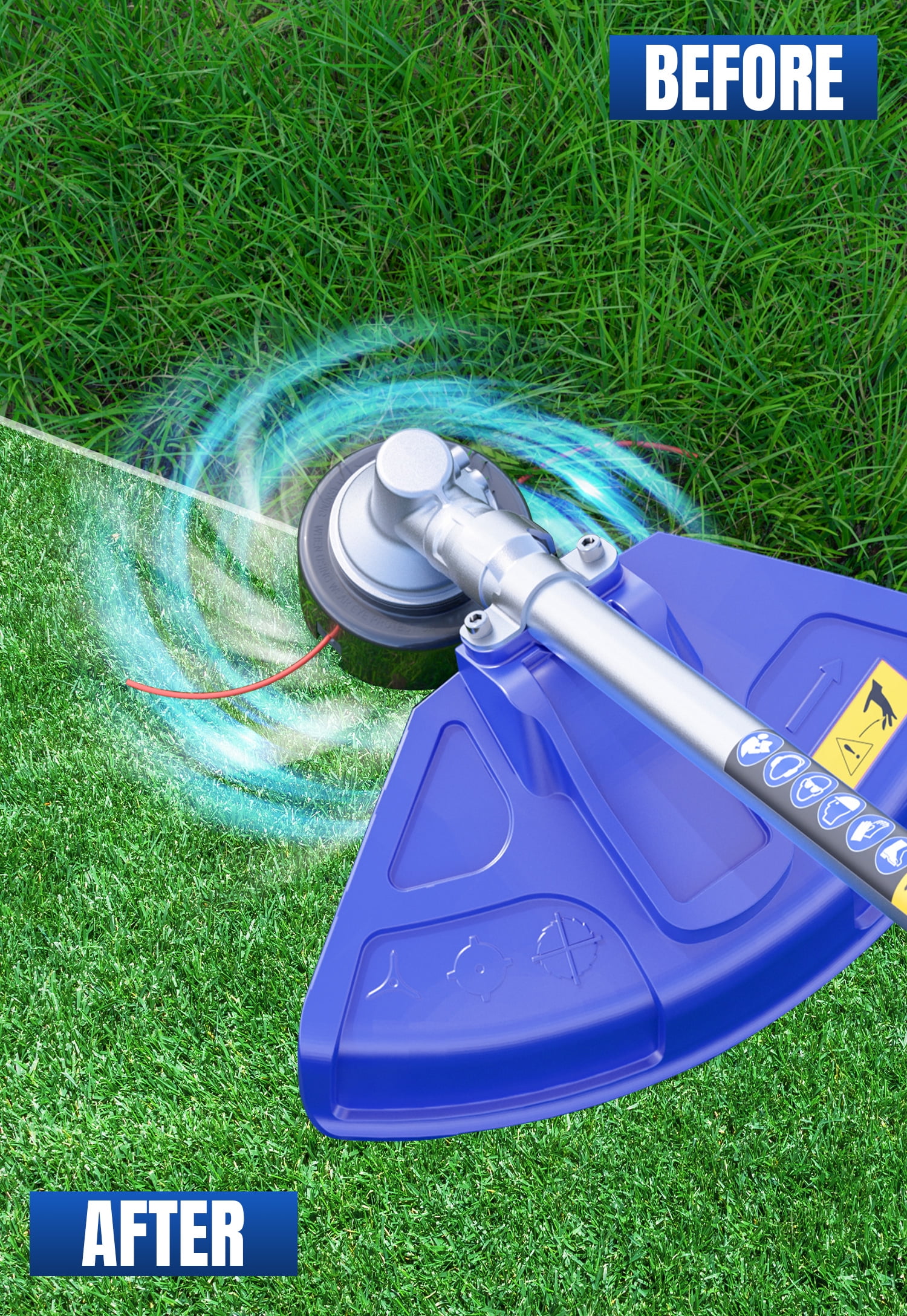Wild Badger Power String Trimmer/Edger/Brush Cutter 52cc 18" Gas Weed Eater/Wacker 3 in 1