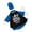 Blue, variant on Vlora Clearance Halloween Vampire Porch Goose Outfit Black Red Satin Cape Curved Witch Hat Tie Closure Costume for 20.8x12.2in Cement Plastic Yard Goose Duck Statue Lawn Decor