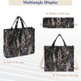 thumbnail image 6 of FORMRS Womens Corduroy Tote Bag Crossbody Shoulder Handbag with Pocket, Dark Flowers Pattern, 6 of 7
