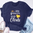 thumbnail image 2 of EcoLoom My Princess Wears Cleats Shirt Softball Mom Short Sleeve Unisex T Shirt, 2 of 6