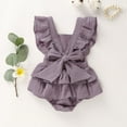 thumbnail image 4 of Bébé Fille Vêtements Solide Dos Nu Combinaison Combinaison Combinaison Combinaison Combinaison, 4 of 5
