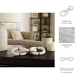 thumbnail image 6 of Marble Chain Sculpture for Home Styling - Decorative Accent for Bathroom, Office, Living Room, and Shelf - Modern Linked Figurine Ornament for Room Coffee Table Display - 3", White & Gold, 6 of 15