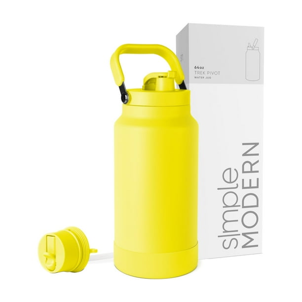 Botella de agua Simple Modern Trek Pivot de acero inoxidable de 1,9 L