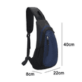 thumbnail image 2 of Mochila tipo bandolera, bandolera multiusos, mochila de viaje para senderismo, 2 of 5