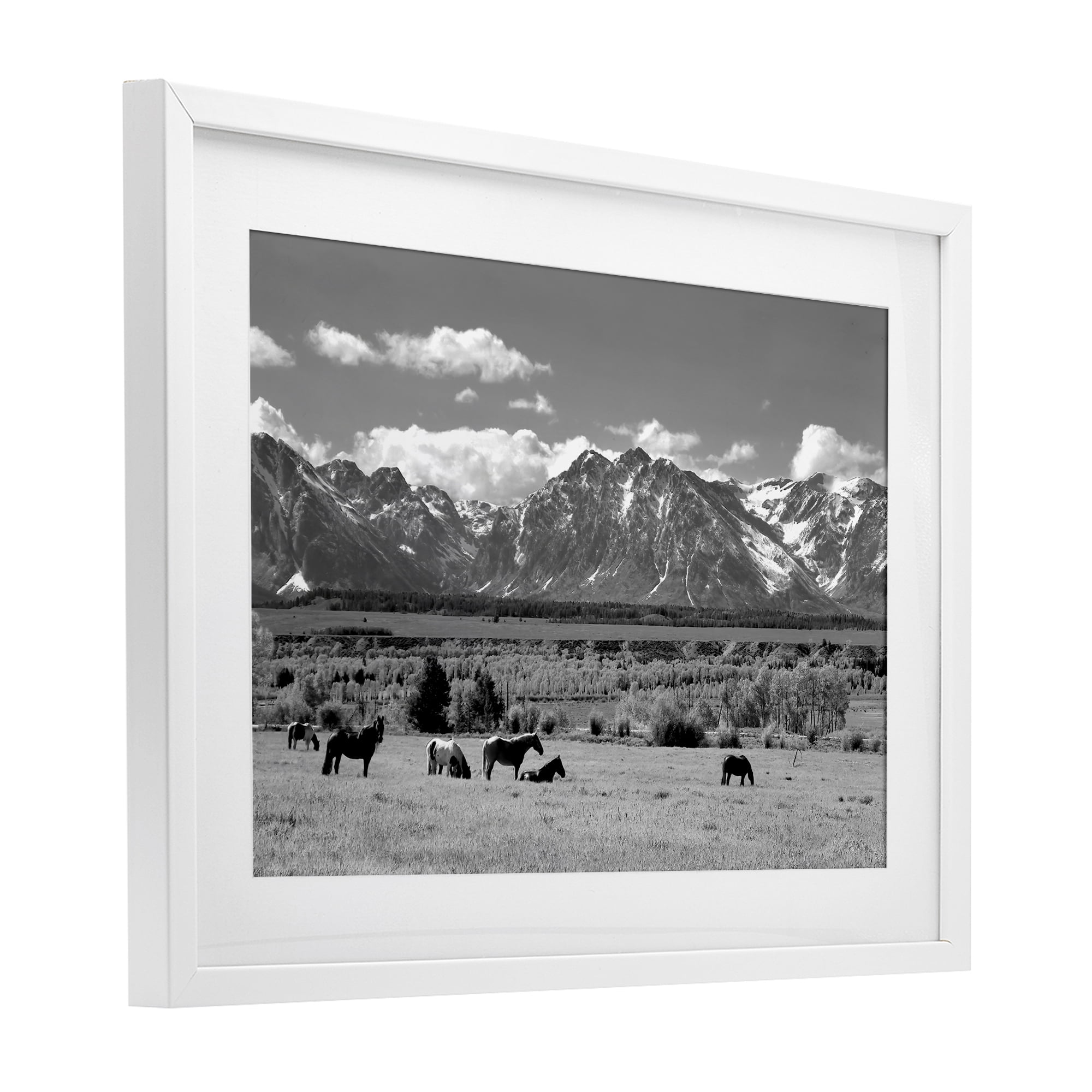 Stupell Industries Wyoming Ranch Horses Grazing White Framed Print Under Glass, design by Steve Toole