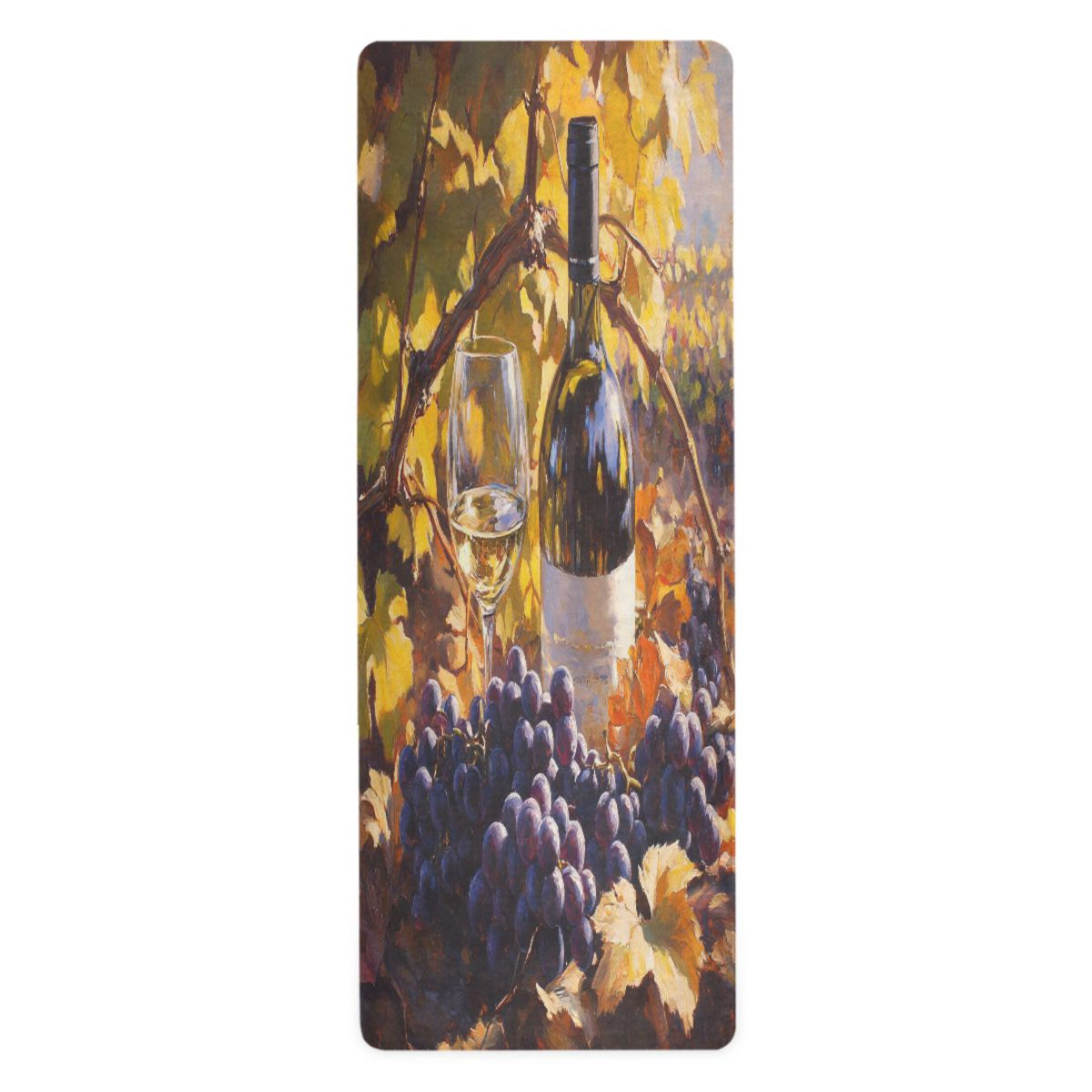 BZSMCE Yoga Mat Women Wine and Grape Painting Fitness Mat