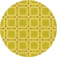 thumbnail image 1 of Ahgly Company Indoor Round Patterned Banana Yellow Area Rugs, 6' Round, 1 of 6