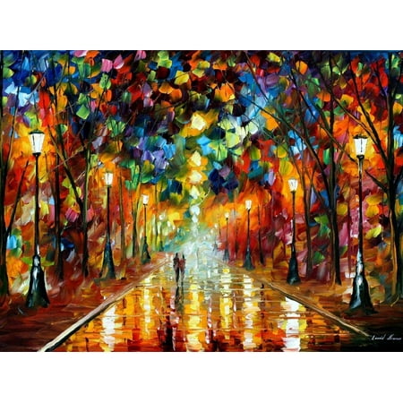 - Farewell To Anger Couple on Colorful Romantic Walk Print Wall Art By Leonid Afremov