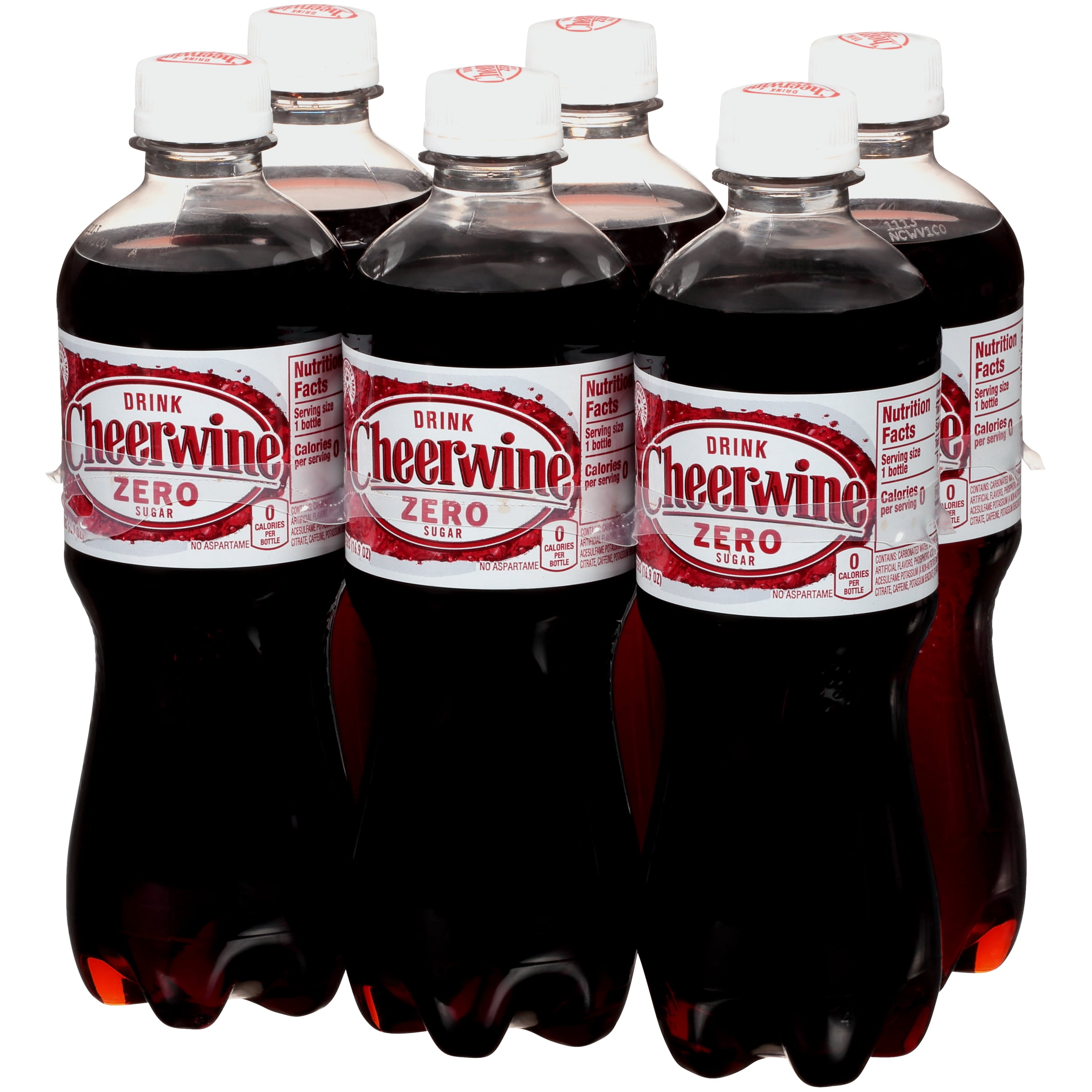 Diet Cheerwine Cherry Cola Soda Pop, 16.9 Fl Oz, 6 Pack Bottles