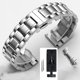 thumbnail image 1 of Correa De Doble Propósito Plana/Codo De Acero Inoxidable Banda De Reloj Prensa Cierre De Mariposa Pulsera 12/14/16/17/18/19/20/22mm Con Herramientas, 1 of 4