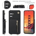 thumbnail image 2 of CCSmaller Crossbody Wallet Case for Samsung Galaxy S24, PU Leather Zipper Handbag Purse Flip Cover with Kickstand Case for Samsung Galaxy S24 ZP Black, 2 of 8