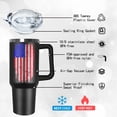 thumbnail image 4 of American Flag Tumbler with Handle,40 oz Dad Vacuum Insulated Stainless Steel Travel Tumblers,Patriotic Military Gifts For Veterans, Police, Fathers Day, 4th of July, 4 of 6