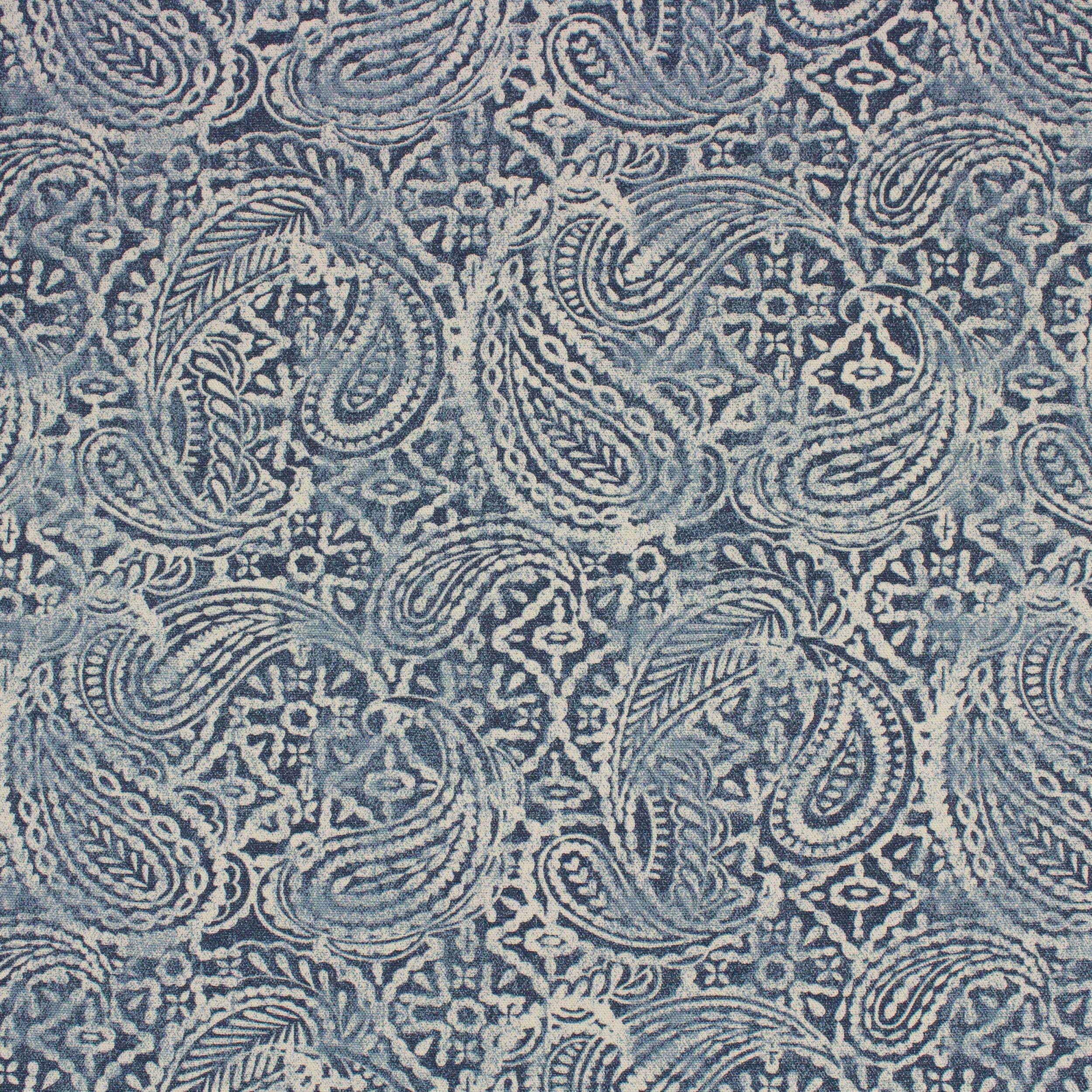 (2 pack) Better Homes & Gardens 100% Cotton Paisley Blue, 2 Yard Precut Fabric