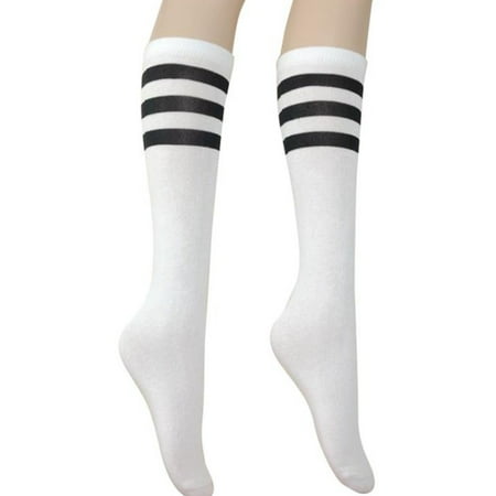 

Heldig Women s Cotton Knee High Socks School Uniform Team Sports Tube Socks Cotton Socks Football Socks Sports Socks Solid Color StripesB