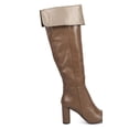 thumbnail image 2 of New Women Breckelles Linda-22 Leatherette Over The Knee Block Heel Tailored Boot, 2 of 5