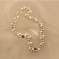 thumbnail image 3 of Hyasfey Women Necklace Double Layers Faux Pearl Decor Sweater Decoration Contrast Color Stainless Smooth Adjustable Women Jewelry, 3 of 7