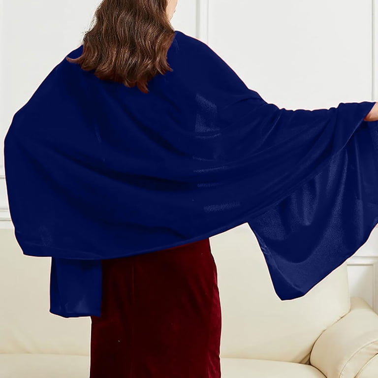 HJYCHN Elegant Velvet Shawl Wrap For Women Wedding Bridal Evening Party  Prom Dress Accessories Shawl Blue One Size - Walmart.com