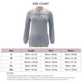 thumbnail image 3 of Cold Shoulder Blouse Top Plain Color Long Sleeve Cold Shoulder Shirt for Women Dating Grey XL, 3 of 3