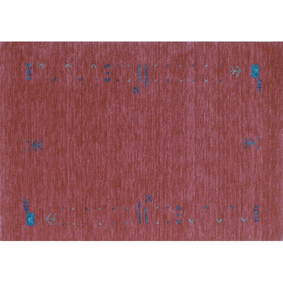 Ahgly Company Indoor Rectangle Abstract Light Blue Contemporary Area Rugs, 7' x 9'