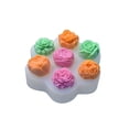 thumbnail image 1 of Flores 3D de silicona, 7 cavidades, rosas, fondant, bombones, velas, jabones, delicadas flores de peonía, silicona, resina epoxi, hormigón, DIY, adornos, 1 of 7