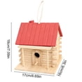 thumbnail image 6 of Hanging Wooden Bird House with Feeder - Outdoor Garden Bird Nest for Finch, Sparrow & Parrot Breeding, 6 of 6